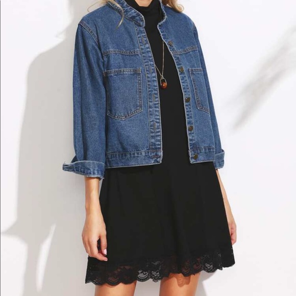 Cowl Neck Lace Trim Shift Dress - Picture 4 of 5